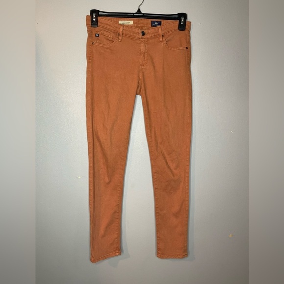 AG Adriano Goldschmied Stevie Ankle Jeans Burnt Orange Size 27 Slim Fit - Picture 2 of 14